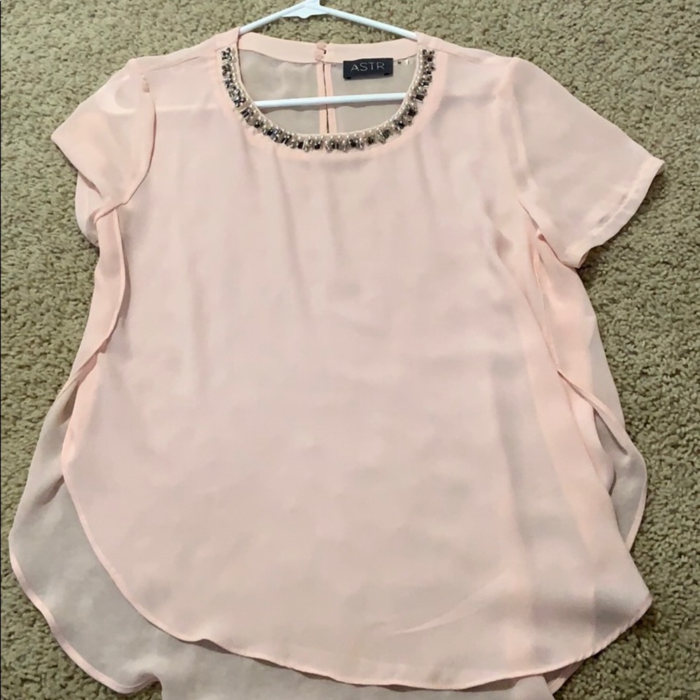 Top shop pink blouse